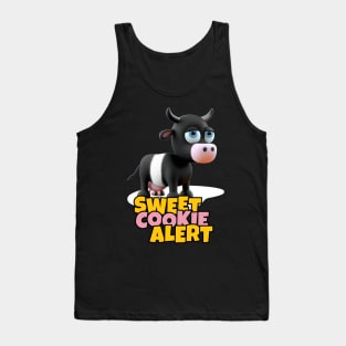 Cute Cow Milk n Cookies Tank Top